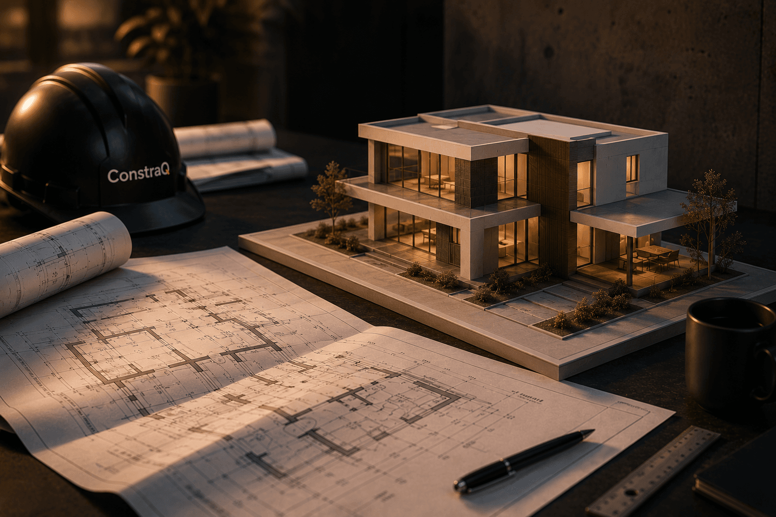 Premium architectural building plan collection in ConstraQ
